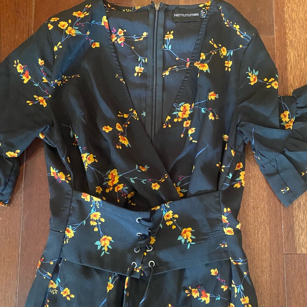 Cute floral PLT dress belted 0